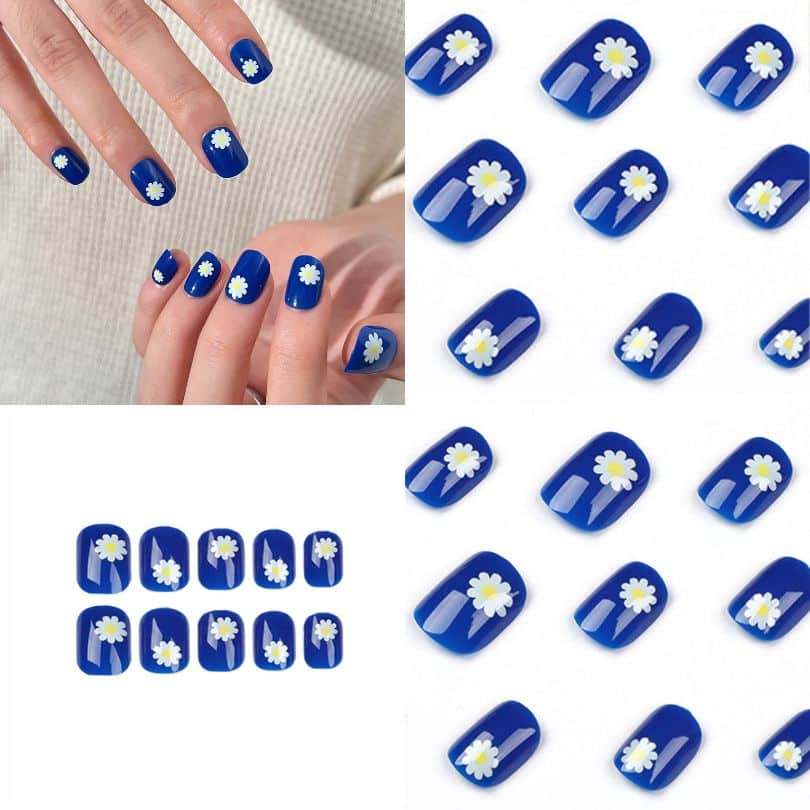 Navy Blue Matte Nails - Make My Nails